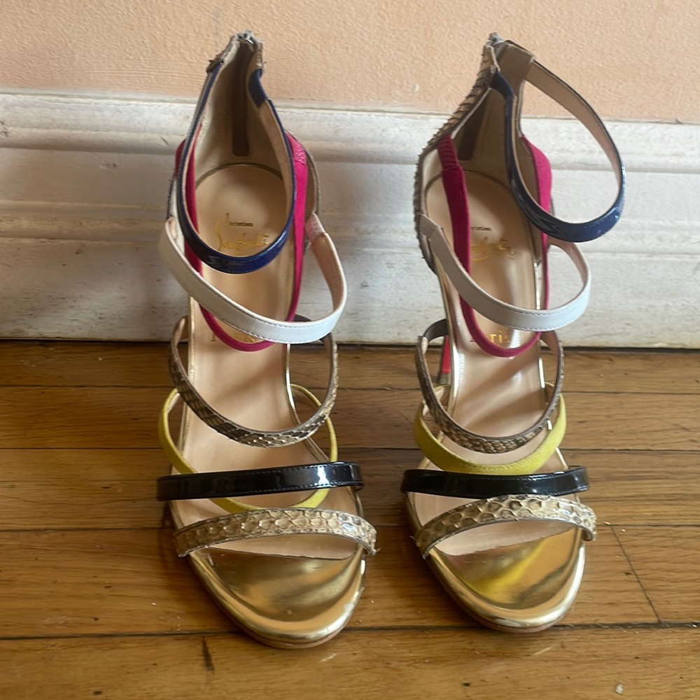 Christian Louboutin Strappy Sandals  Multi Color